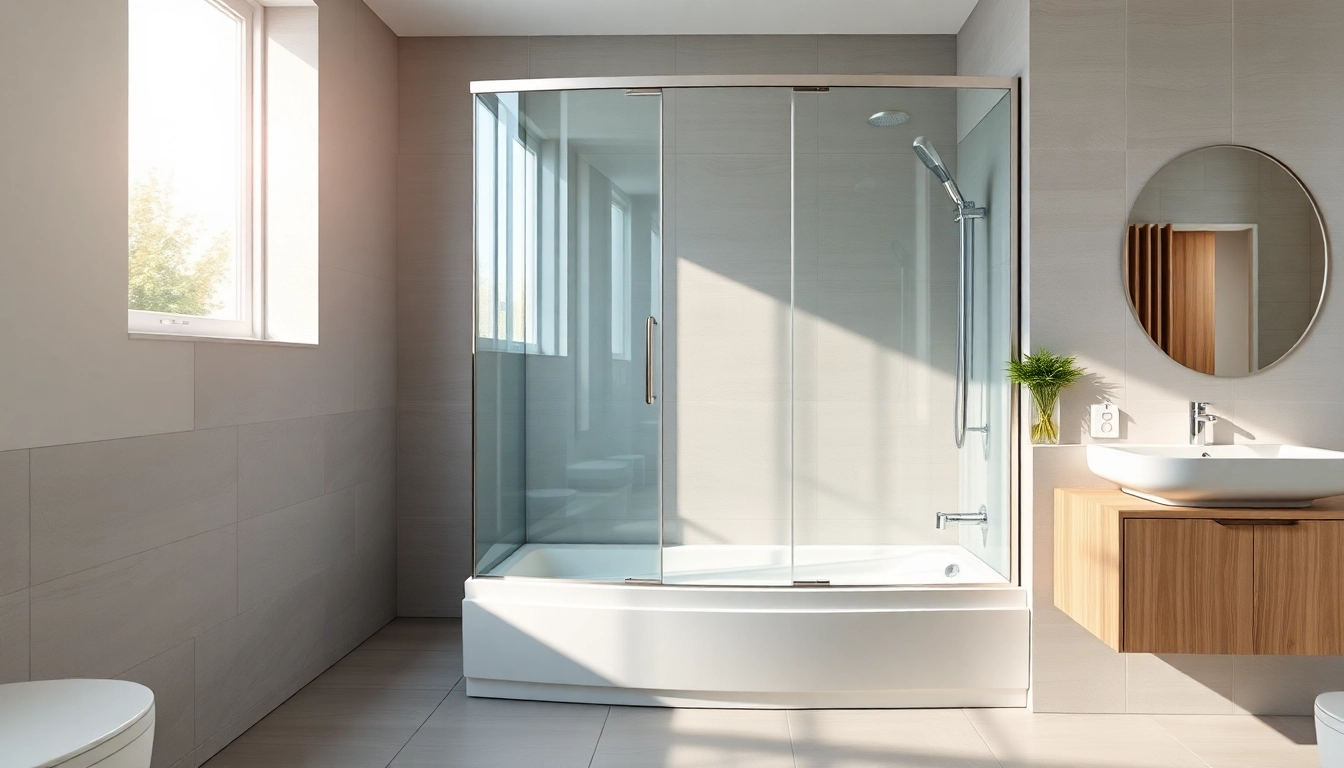 Erleben Sie die sonni Duschkabine in einem modernen Badezimmer mit eleganter Glasummantelung.