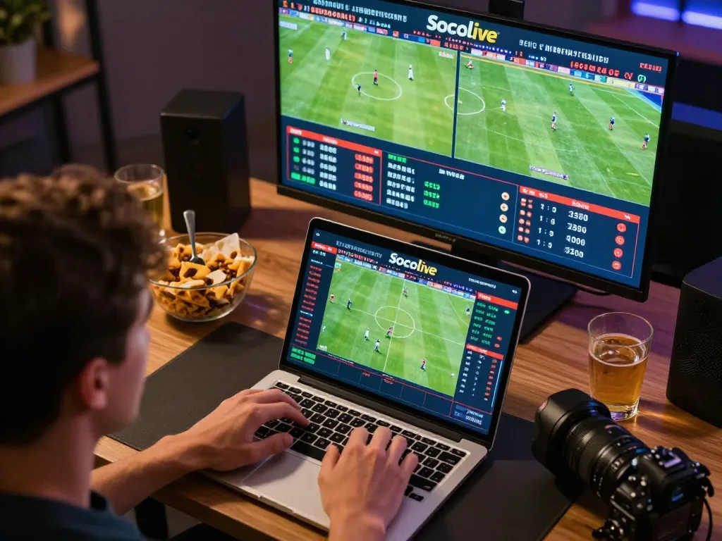 Socolive sports betting interface displaying live matches while placing bets with excitement.