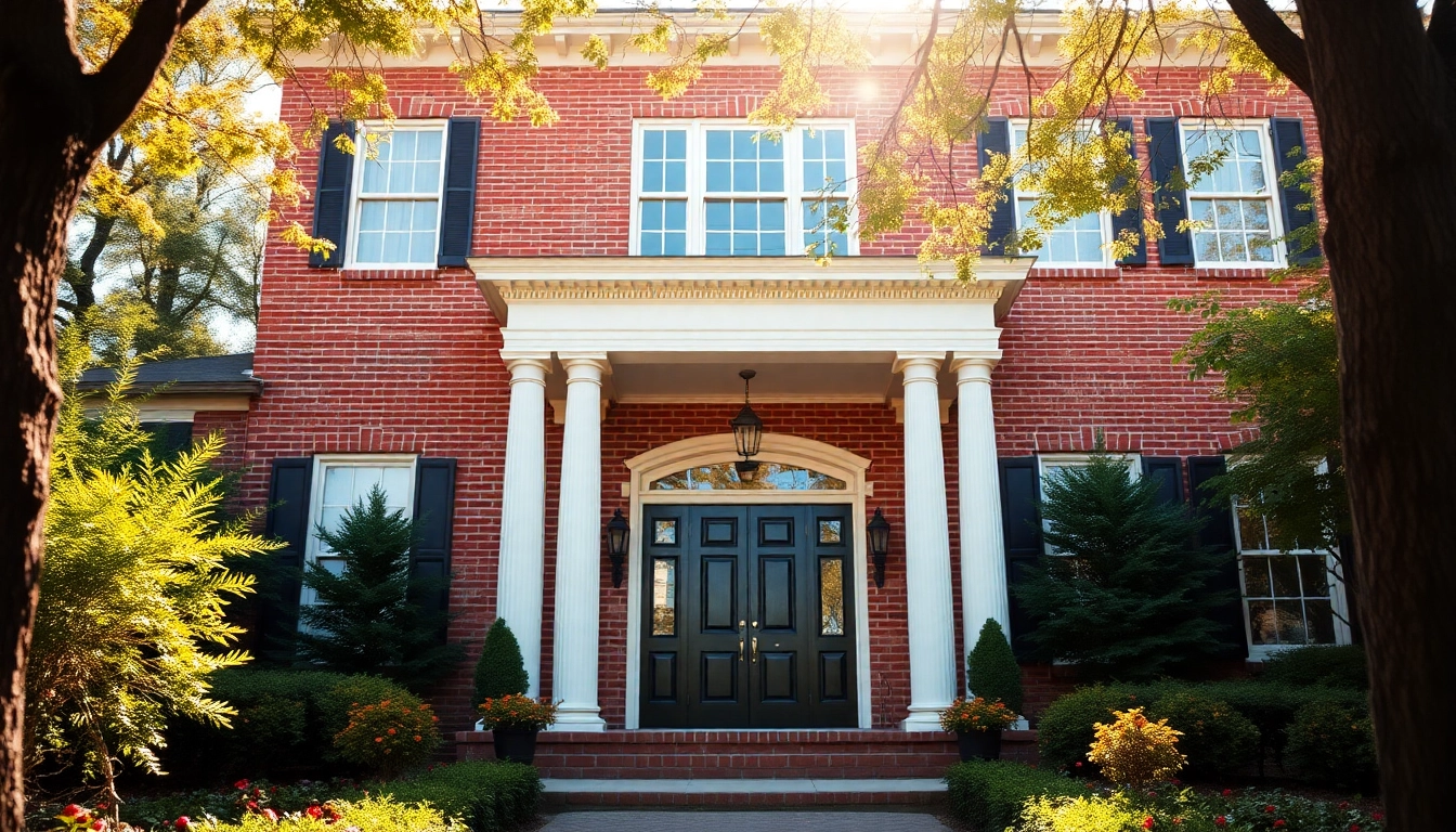 Showcasing a stunning colonial home renovation with elegant details and vibrant surroundings.