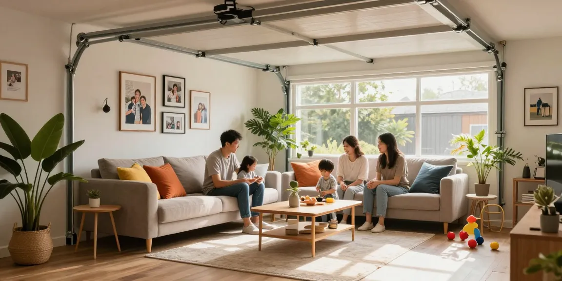 Garage conversion builder transforming a garage into a stylish family living space.