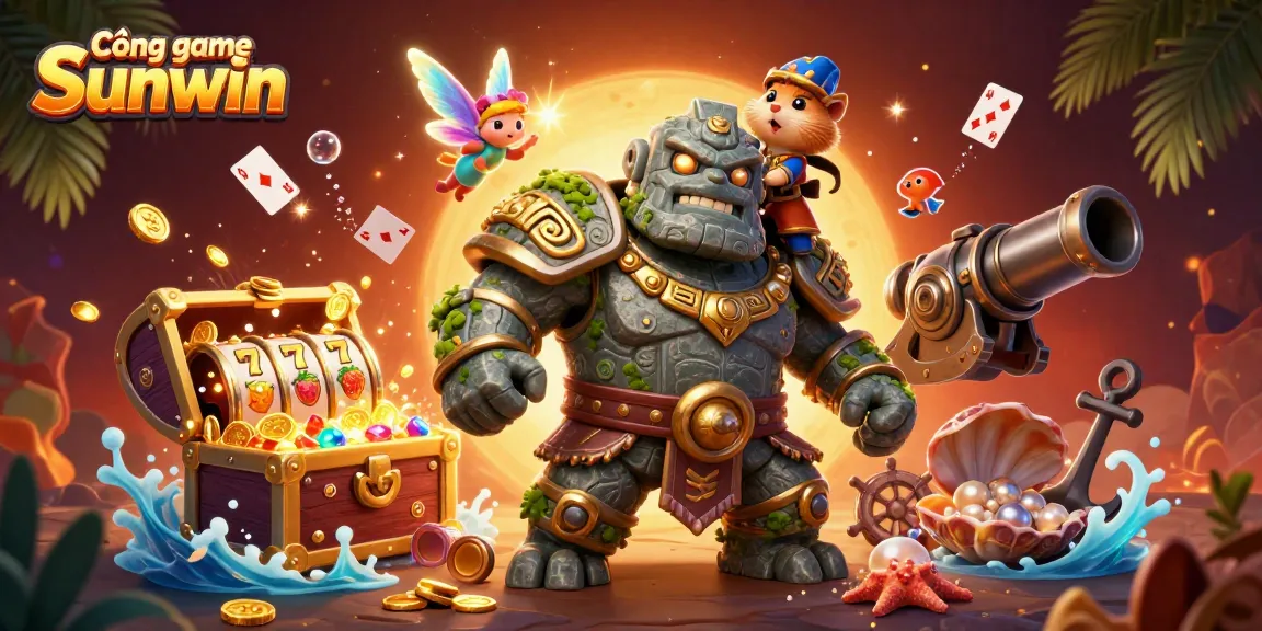 Cổng game Sunwin offers rich gaming experiences highlighted by ancient guardians and vibrant treasures.
