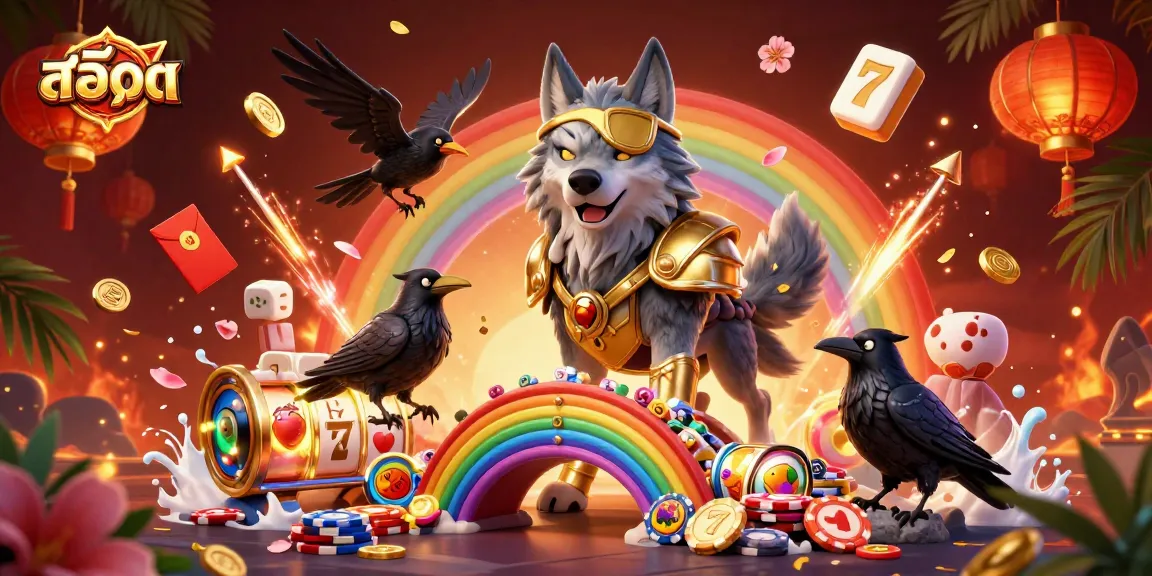Spin สล็อต reels with vibrant fruit symbols and lucky 7s in this captivating casino-themed digital art.