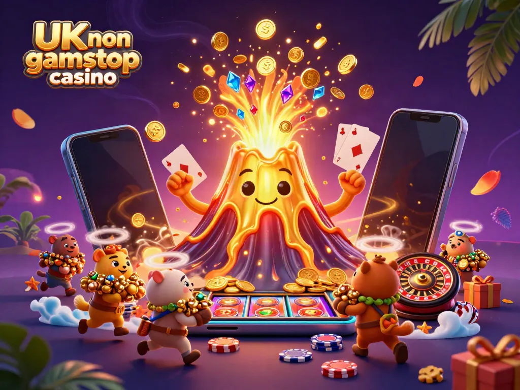 Play slots at a UK non gamstop casino featuring winning coins and dynamic gaming elements.