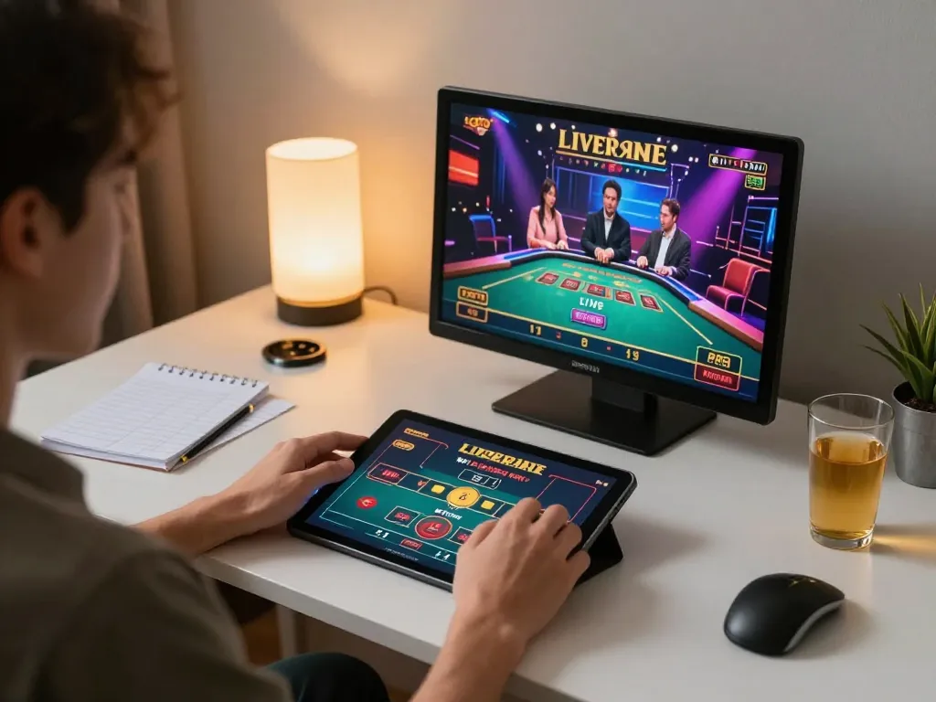 Experience excitement on https://3win.blue/ with dynamic live dealer games on a stylish tablet.