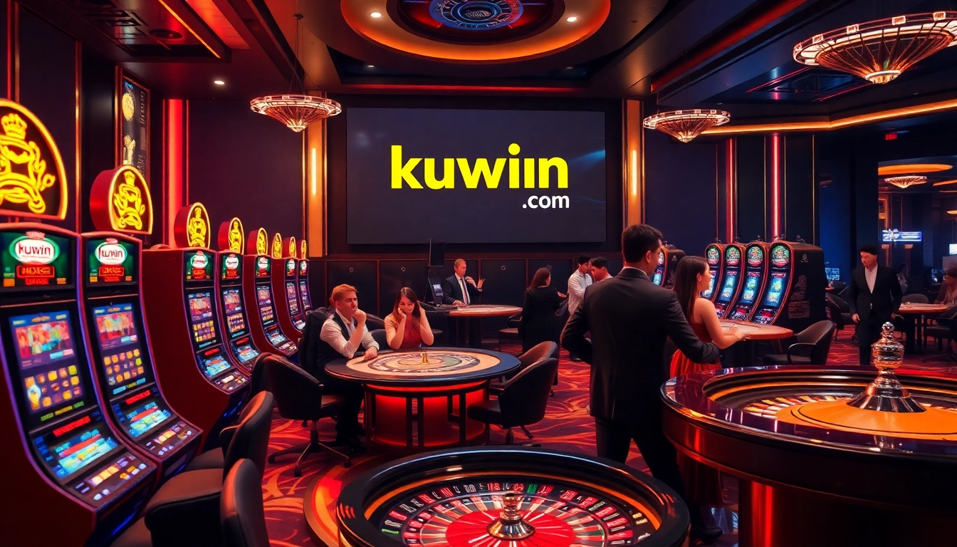 Experience the thrill of gambling at kuwin.com with vibrant casino games and excited players.