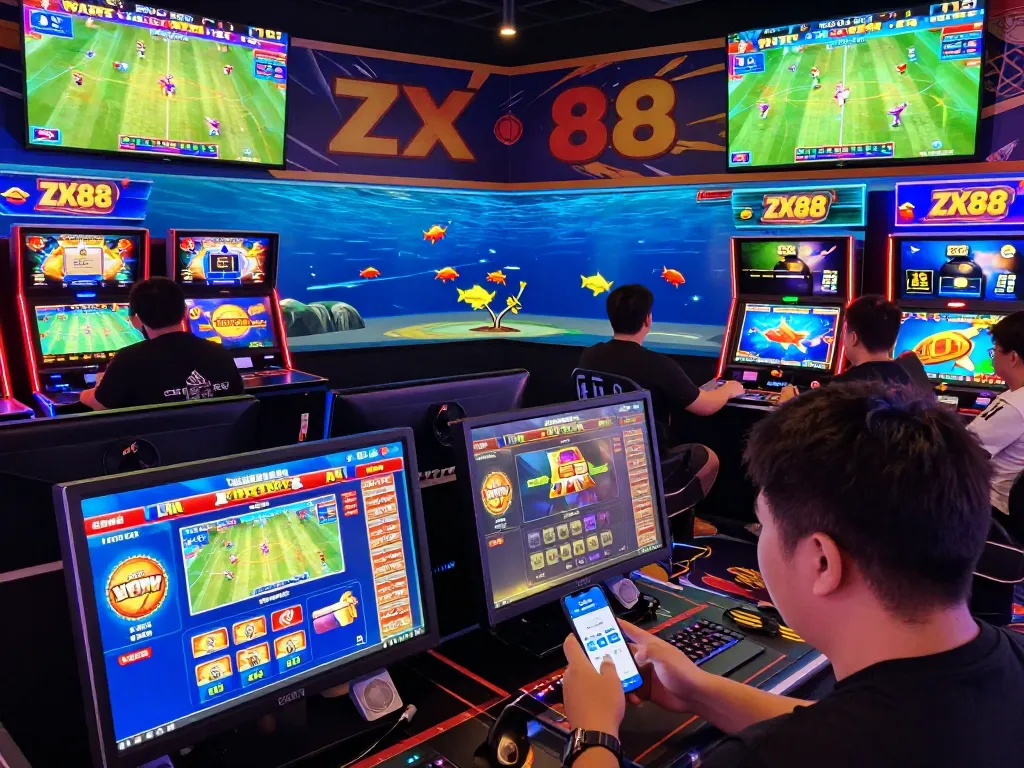 Engaged players access link vào zx88 in a vibrant online gaming setting, showcasing casino games and sports betting excitement.