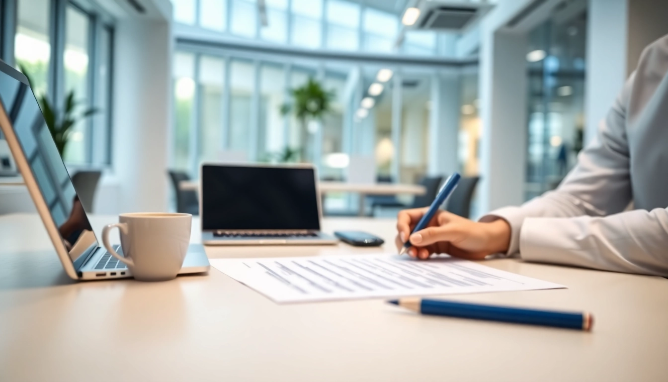 Complete the eta uk application form with focus and clarity in a modern office.