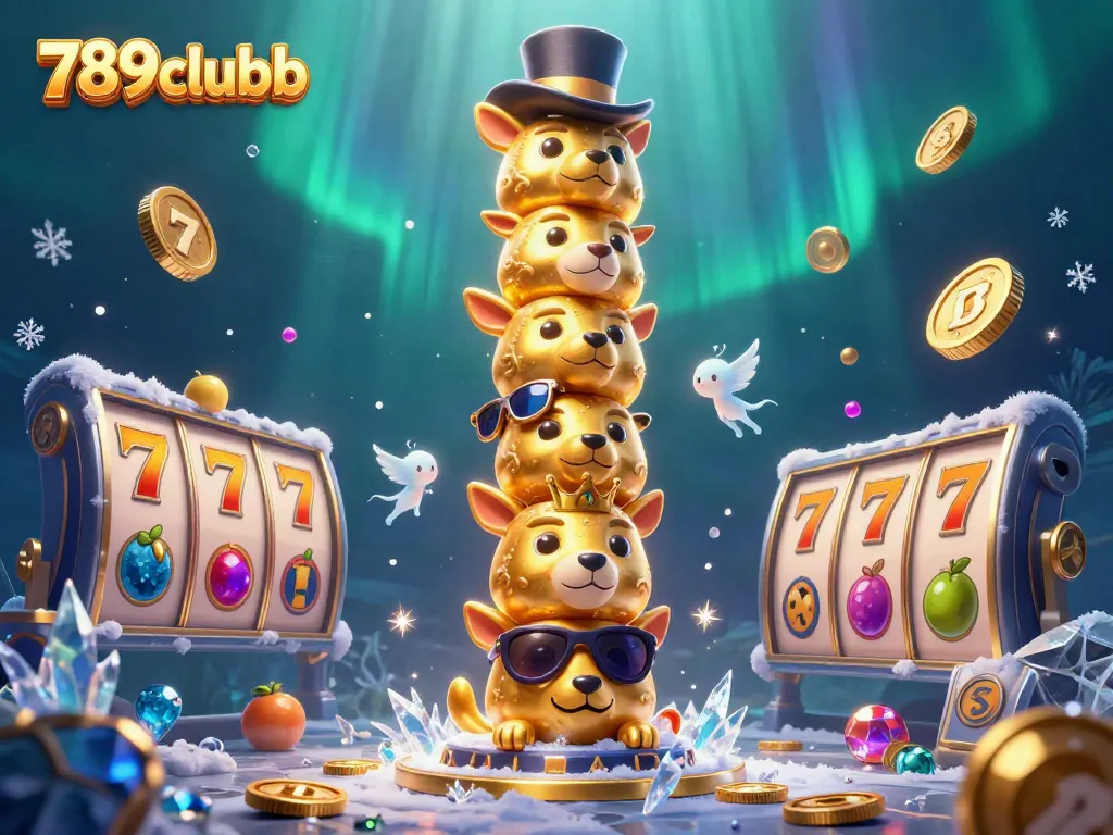 Engage with 789clubb's thrilling casino atmosphere through this lively 3D illustration.