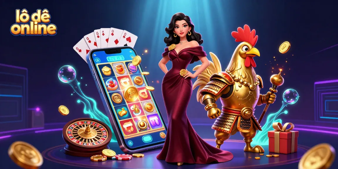 Experience the excitement of lô đề online with vibrant visuals, glamorous characters, and dynamic gambling elements.