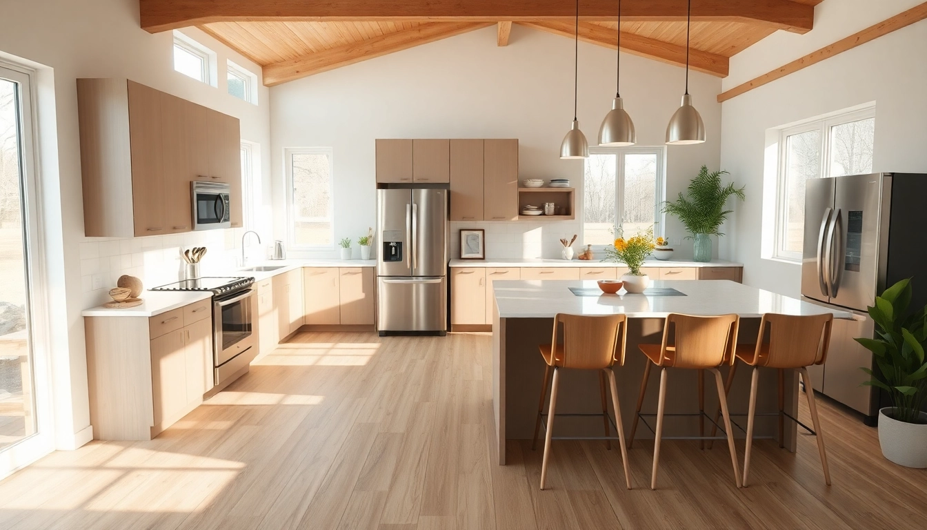 Transform your space with a kitchen remodel near me, featuring modern cabinetry and a spacious island.