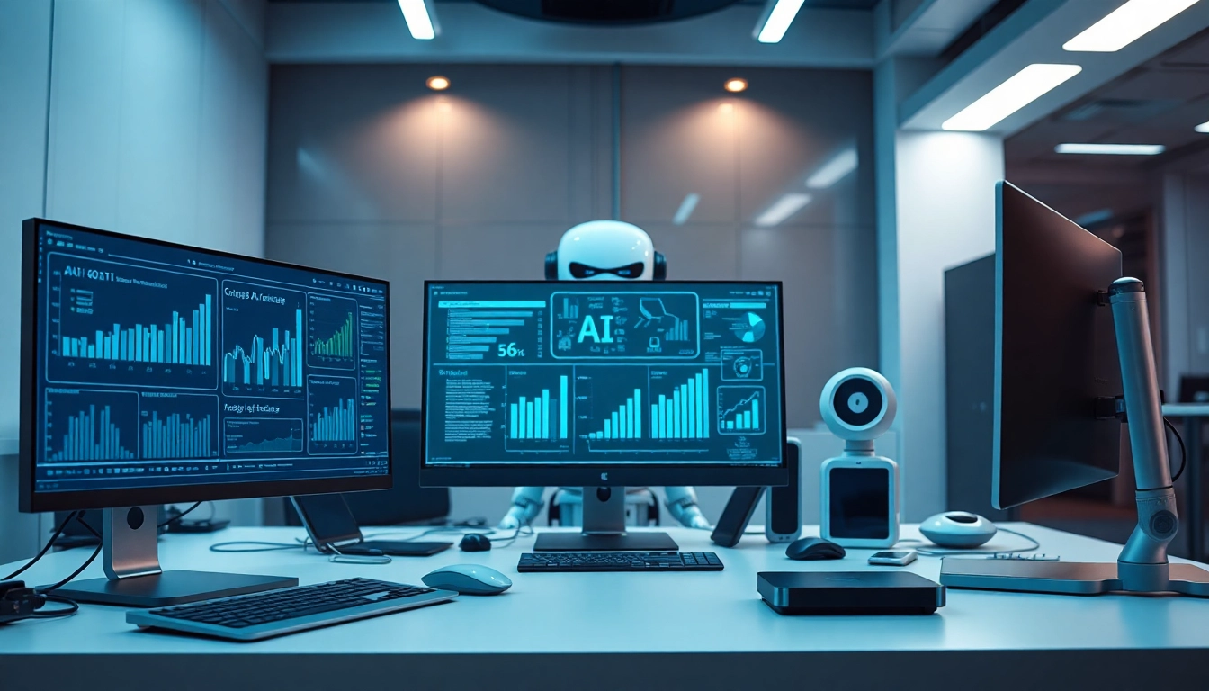 AI +18 digital workspace showcasing advanced technology and innovation.