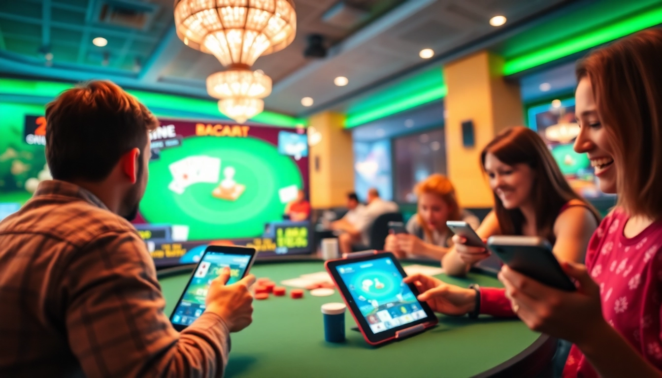 A lively gaming interface highlighting topgamebaidoithuong.mx, featuring popular card games and enthusiastic players.