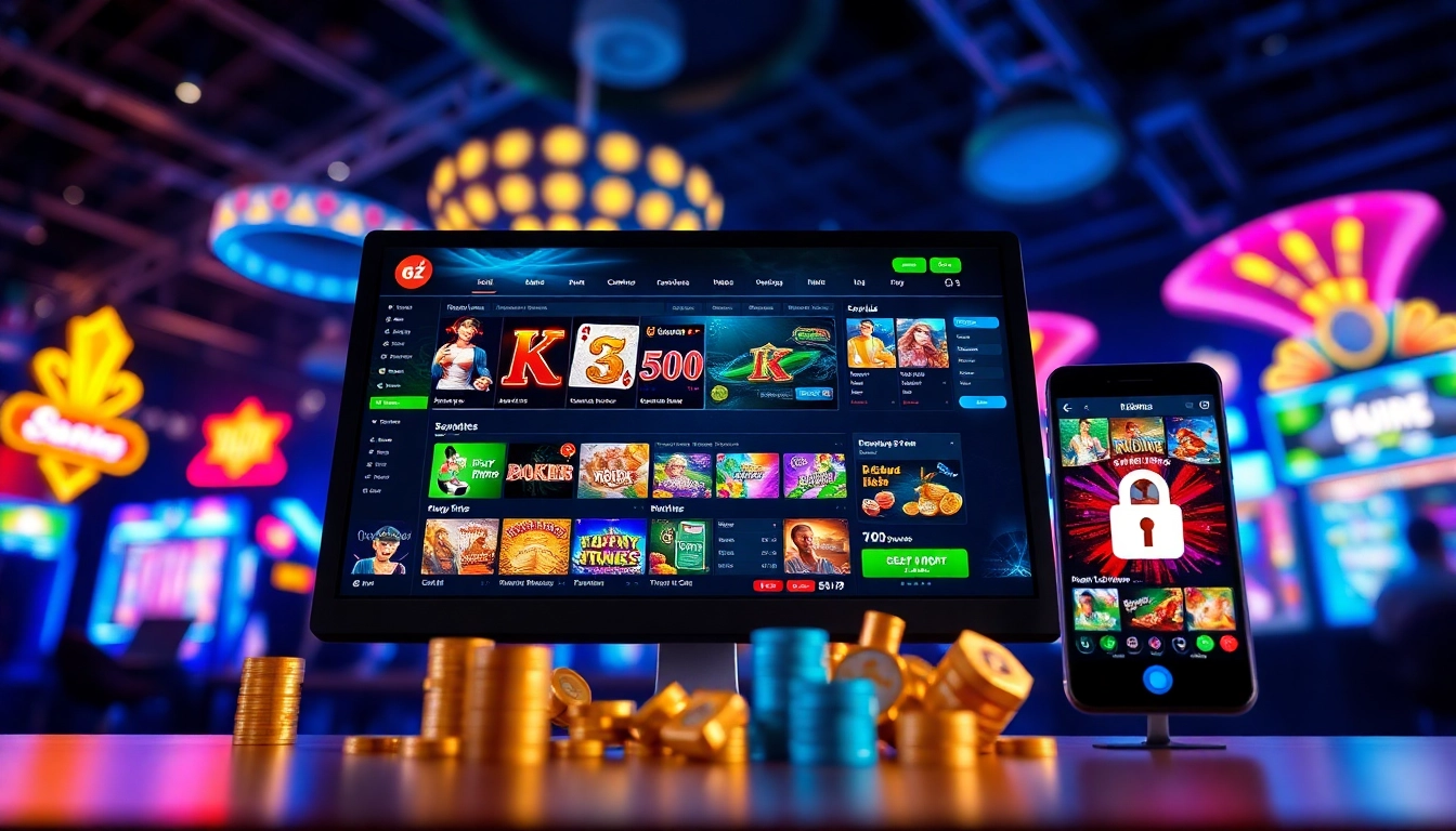 Exciting online casino gaming interface at stimmgewitter.org showcasing vibrant games and secure betting.