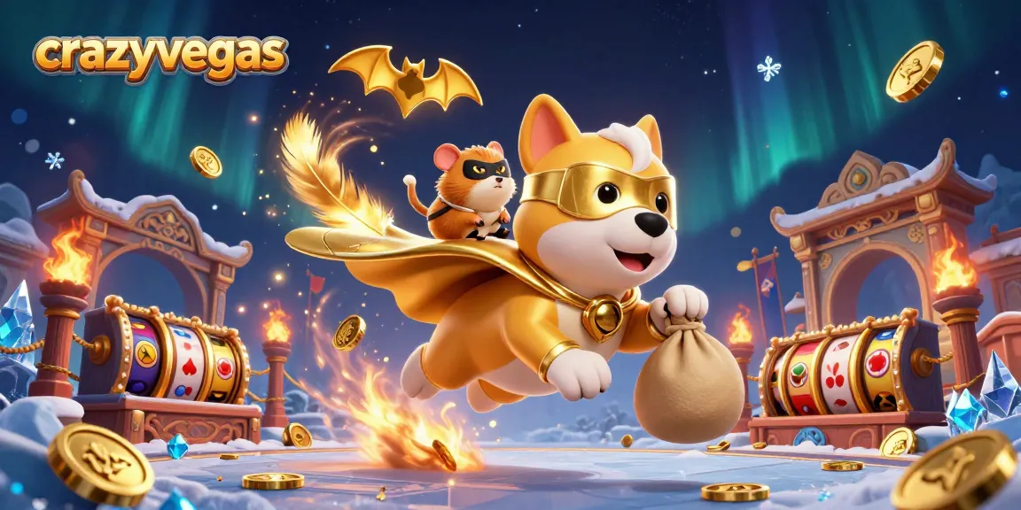 Fly with crazyvegas and win coins high in the sky above slot reels and poker chips.